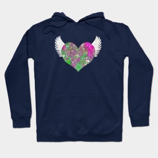 Colorful Heart of Stone - Pink and Green Hoodie